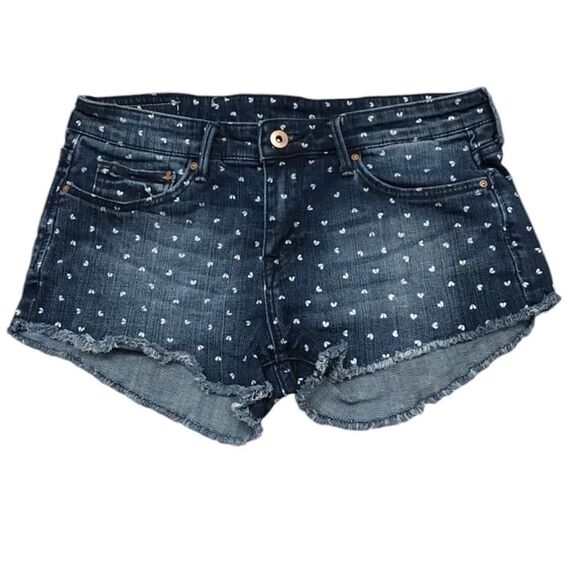 H&M Pants - H&M &Denim Heart Print Shorts Size 4